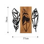Wallity Leaves 2 Escultura de pared en nogal y negro